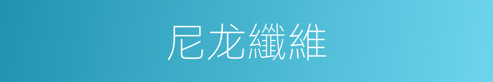 尼龙纖維的同義詞