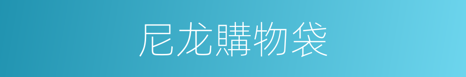 尼龙購物袋的同義詞