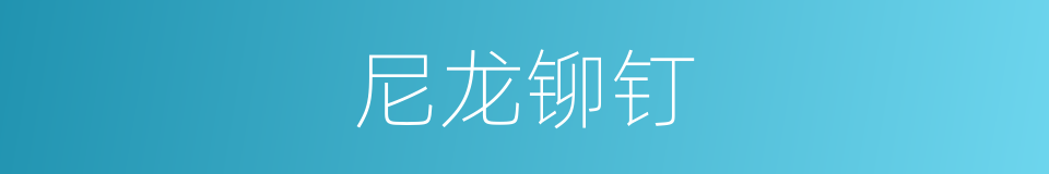 尼龙铆钉的同义词