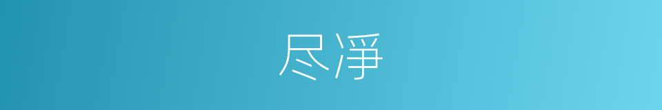 尽凈的意思