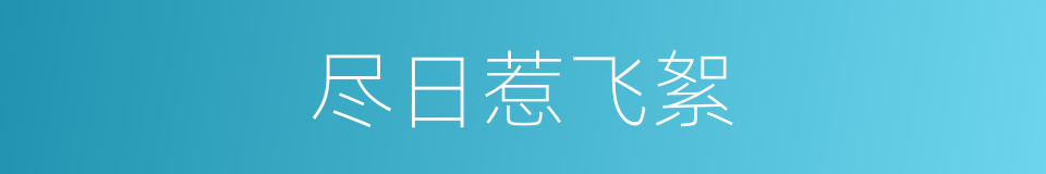 尽日惹飞絮的同义词