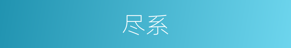 尽系的同义词
