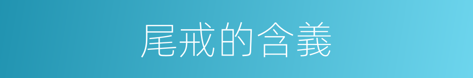 尾戒的含義的同義詞