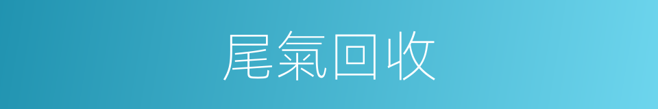 尾氣回收的同義詞
