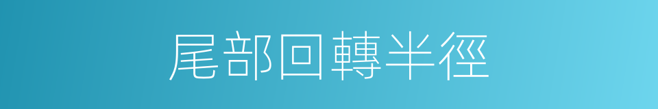 尾部回轉半徑的同義詞