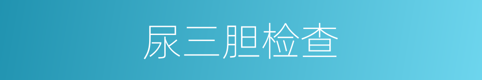 尿三胆检查的同义词