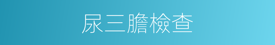 尿三膽檢查的同義詞