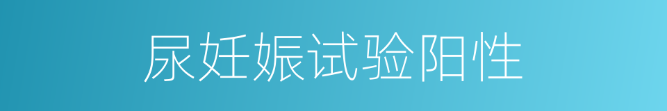 尿妊娠试验阳性的同义词