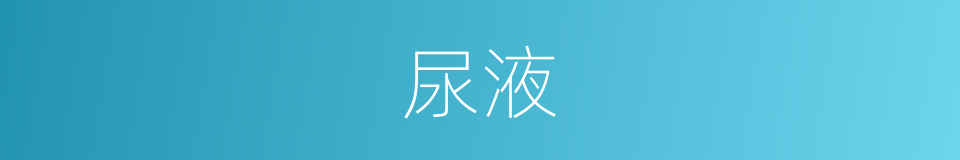 尿液的意思