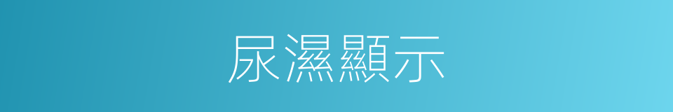 尿濕顯示的同義詞