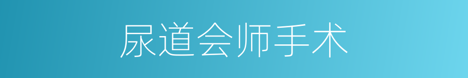 尿道会师手术的同义词