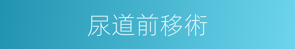 尿道前移術的同義詞