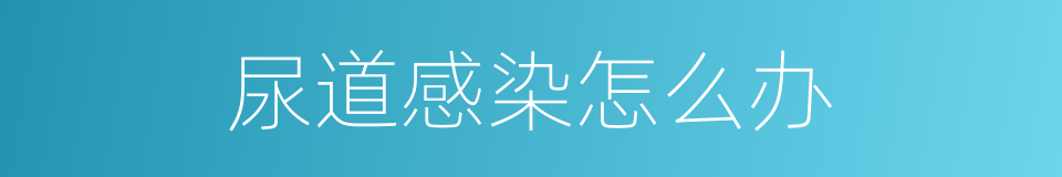尿道感染怎么办的同义词