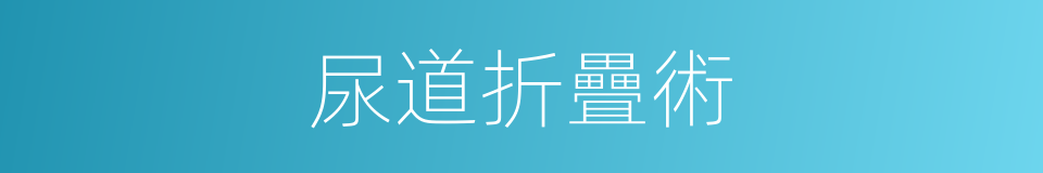 尿道折疊術的同義詞