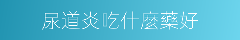 尿道炎吃什麼藥好的同義詞