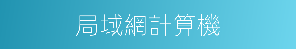 局域網計算機的同義詞