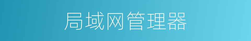 局域网管理器的同义词