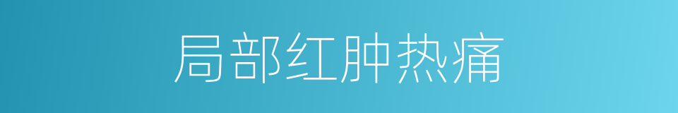 局部红肿热痛的同义词