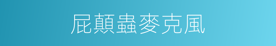 屁顛蟲麥克風的同義詞