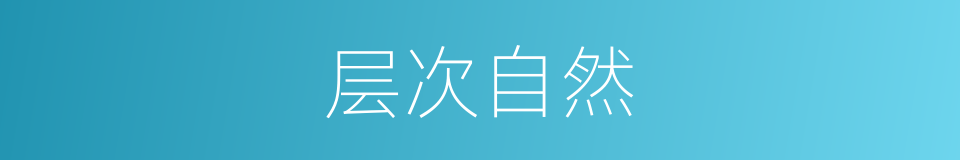 层次自然的同义词