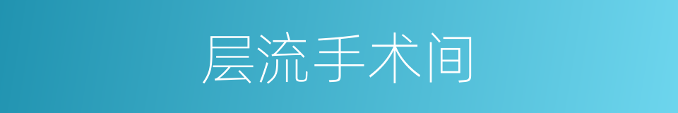 层流手术间的同义词