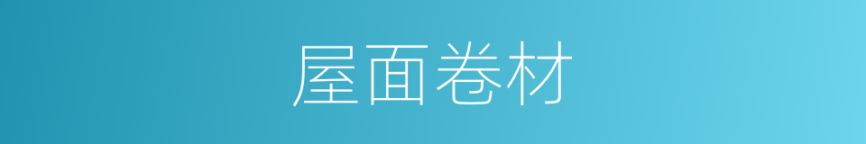 屋面卷材的同义词