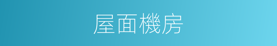 屋面機房的同義詞