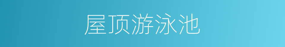 屋顶游泳池的同义词