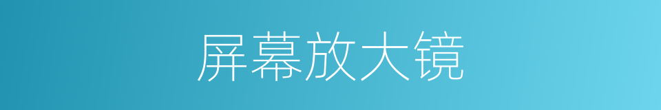 屏幕放大镜的同义词