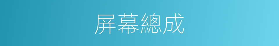 屏幕總成的意思