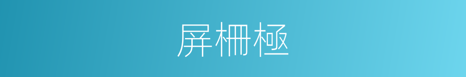 屏柵極的同義詞