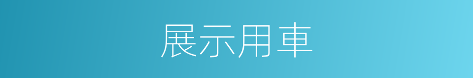 展示用車的同義詞