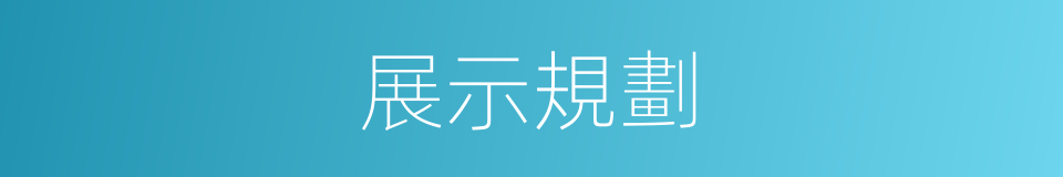 展示規劃的同義詞