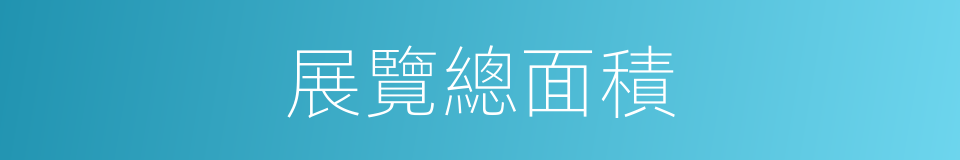 展覽總面積的同義詞