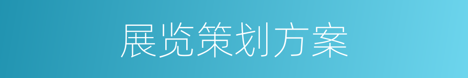 展览策划方案的同义词