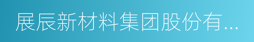 展辰新材料集团股份有限公司的同义词