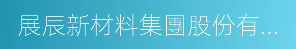 展辰新材料集團股份有限公司的同義詞