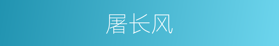 屠长风的意思
