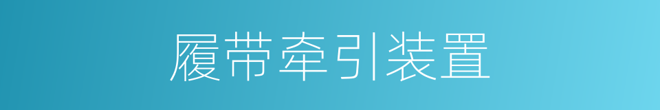 履带牵引装置的同义词