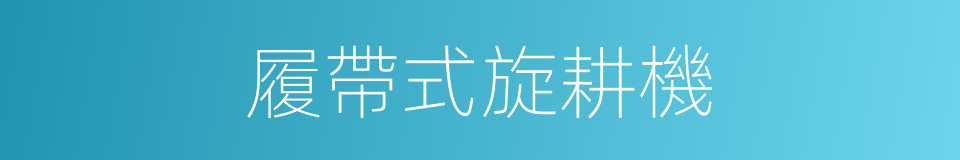 履帶式旋耕機的同義詞