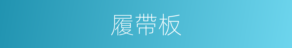 履帶板的同義詞