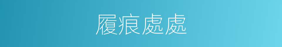 履痕處處的同義詞