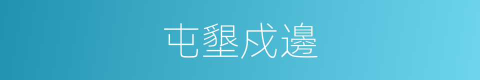 屯墾戍邊的意思