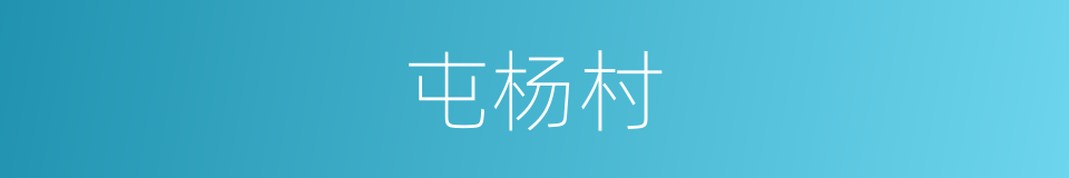 屯杨村的同义词