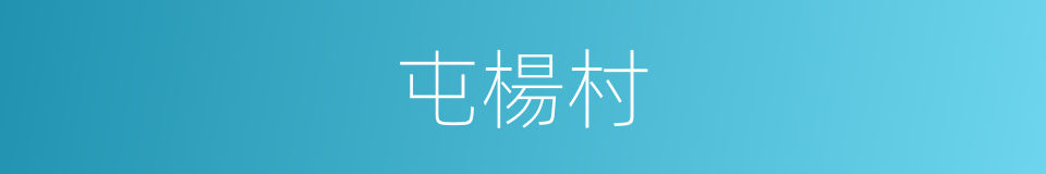 屯楊村的同義詞