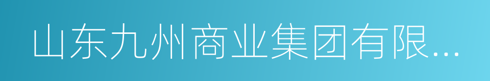 山东九州商业集团有限公司的同义词