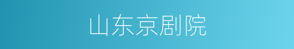 山东京剧院的同义词