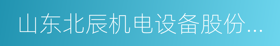 山东北辰机电设备股份有限公司的同义词