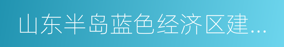 山东半岛蓝色经济区建设办公室的同义词