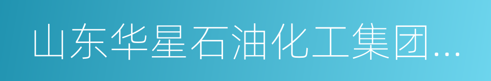 山东华星石油化工集团有限公司的同义词